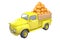 Yellow lorry with ripe orange