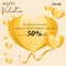 Yellow Love Valentine Discount Promotion Template Sales Ideas Suitable for Social Media Post