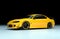 Yellow Luxury Sports Drift Car in Studio Lighting.