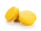 Yellow macaron cookies