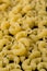 Yellow macaroni closeup