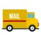 Yellow mail truck icon