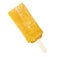 Yellow mango fruit popsicle ice cream stick isolated