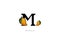 Yellow MANGO FRUIT Vector, Great combination of Mango symbol with letter M