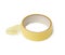 Yellow masking paper tape in a roll
