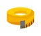 Yellow measurement tape icon