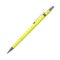 A yellow mechanical pencil on white background