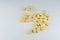 Yellow medicinal pills on isolate background