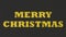 Yellow Merry Christmas words cut in black paper