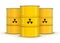 Yellow metal barrels