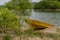 Yellow metal fishing boat