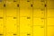 Yellow metal lockers background and texture, delivery package lo