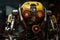yellow metal robot digital technology AI generated