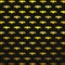 Yellow Metallic Foil Bats Polka Dot Pattern