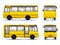 Yellow minibus draft template