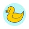 Yellow minimalistic duck icon