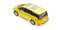 Yellow Minivan family city car. Premium Business Car. 3D illustration