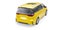 Yellow Minivan family city car. Premium Business Car. 3D illustration