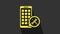 Yellow Mobile Apps with screwdriver and wrench icon isolated on grey background. Adjusting, service, setting