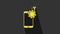 Yellow Mobile phone with screwdriver and wrench icon isolated on grey background. Adjusting, service, setting