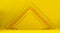 Yellow mock up winner podium rhombus shapes 3D
