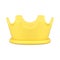 Yellow monarchy crown classic antique king queen headdress realistic 3d icon vector illustration