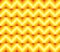 Yellow mosaic waves. Vector pixels pattern. Seamless illustration