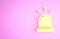 Yellow Motion sensor icon isolated on pink background. Minimalism concept. 3d illustration 3D render