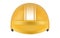 Yellow motocross racer helmet. Helmet for delivery man