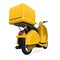 Yellow Motorcycle Delivery Box