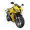 Yellow Motorcycle Isolated