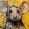 Yellow Mouse: A Raw And Edgy Rustic Realism Painting On Copper