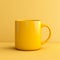 Yellow Mug Mockup On Colorized Background