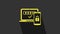 Yellow Multi factor, two steps authentication icon isolated on grey background. 4K Video motion graphic animation