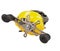 Yellow multiplier fishing reel