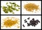 Yellow mustard seed, seed of hay greek, cardamom, juniper