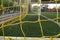 Yellow net of soccer goal
