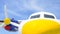 Yellow nose of an Aircraft