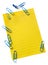 Yellow Notepaper with Paperclips