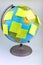 Yellow notes on Earth globe