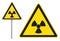 Yellow nuclear alarm sign illustration