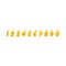 Yellow number Birthday cake candles icon