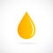 Yellow oil drop vector icon