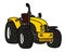 The yellow open tractor