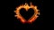 Yellow orange color shockwave heart shape Valentines Day burst copy space 60fps