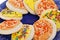 Yellow and Orange Frosted Sugar Cookies with Sprin