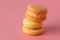 Yellow and orange macaroons