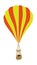 Yellow and Orange Parachute on White Background