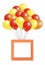 Yellow Orange Red Balloons Big Bundle Square Frame