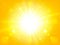 yellow orange summer sun light burst. glittering summer sun, background with copy space, Vector